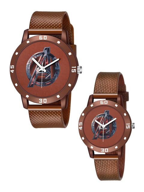 

HAPPY KHAJANA Unisex Brown Watch Gift Set