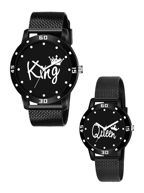 

HAPPY KHAJANA Unisex Black Solid Watch Gift Set Combo_593_3001