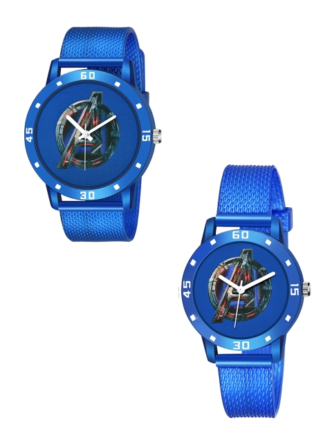 

HAPPY KHAJANA Unisex Blue Solid Watch Gift Set