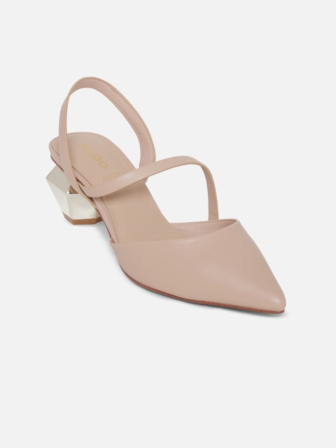 

ALDO Women Nude-Coloured Block Heels