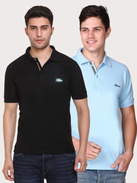 

Obaan Men Black 2 Polo Collar T-shirt