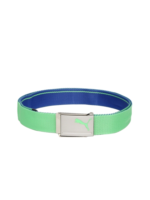 

Puma Men Green & Blue Reversible Webbing Belt