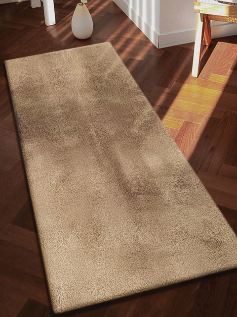 

OBSESSIONS Camel Brown Solid Floor Runner