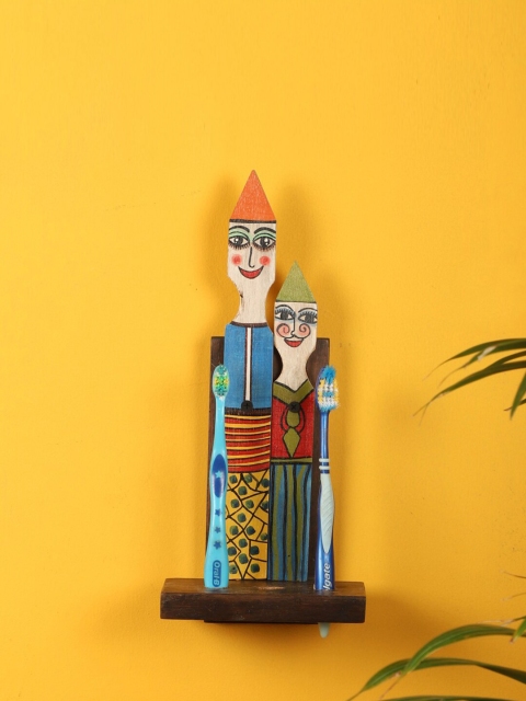 

AAKRITI ART CREATIONS Jai-Veeru Toothbrush Holder for Walls, Multi