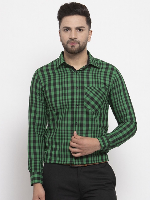 

WESTCLO Men Green Slim Fit Buffalo Checks Checked Casual Shirt