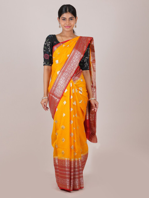

Pothys Yellow & Red Woven Design Saree