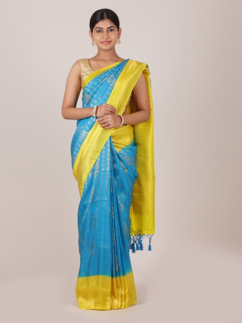 

Pothys Blue & Yellow Woven Design Zari Art Silk Saree