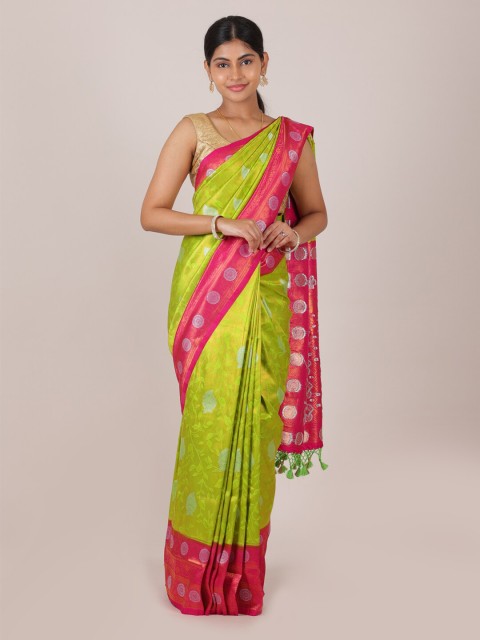 

Pothys Green & Pink Woven Design Zari Art Silk Saree