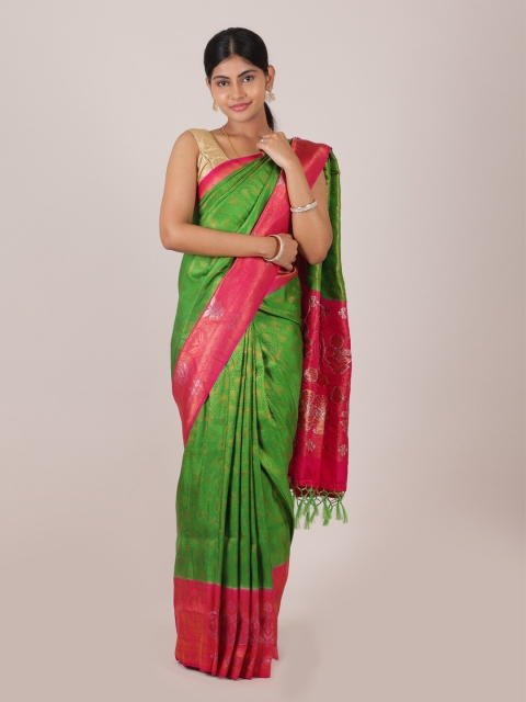 

Pothys Green & Fuchsia Woven Design Zari Art Silk Saree