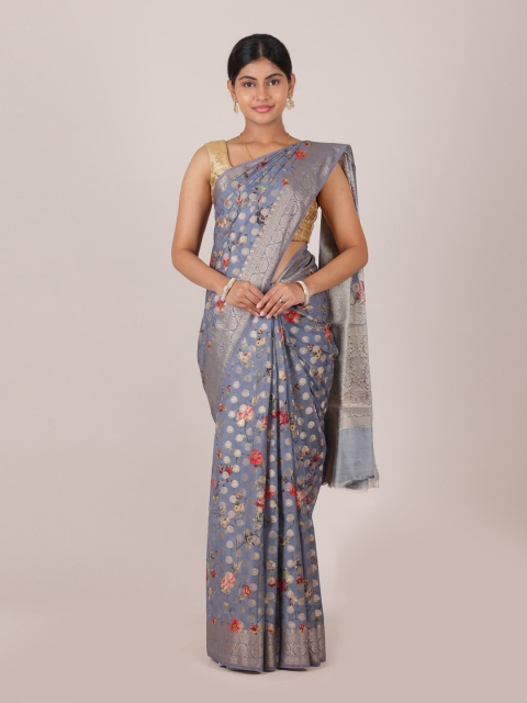 

Pothys Grey Woven Design Saree