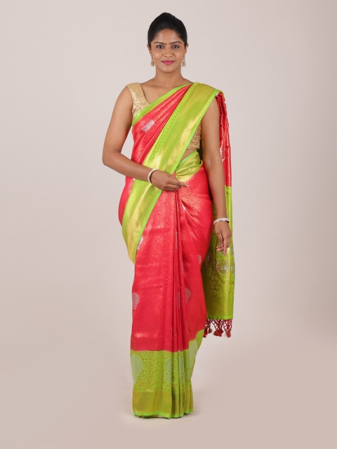 

Pothys Red & Green Ethnic Motifs Zari Art Silk Saree