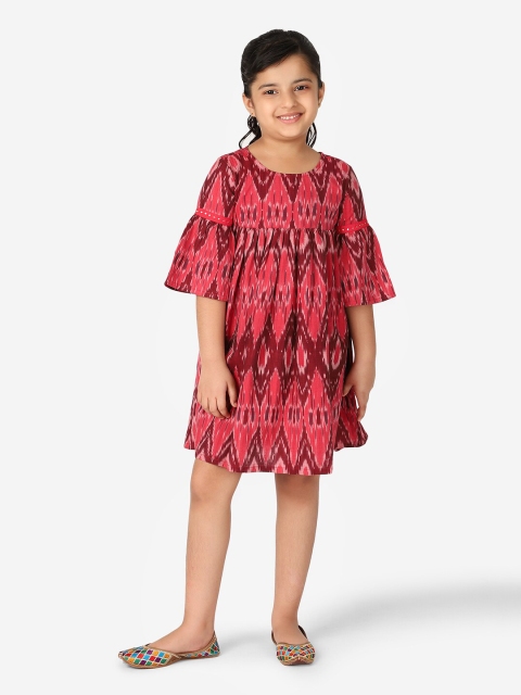 

Fabindia Red Ikat Cotton Dress