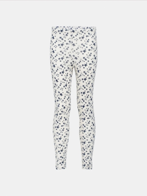 

Jockey Girls Cream & Grey Printed Leggings