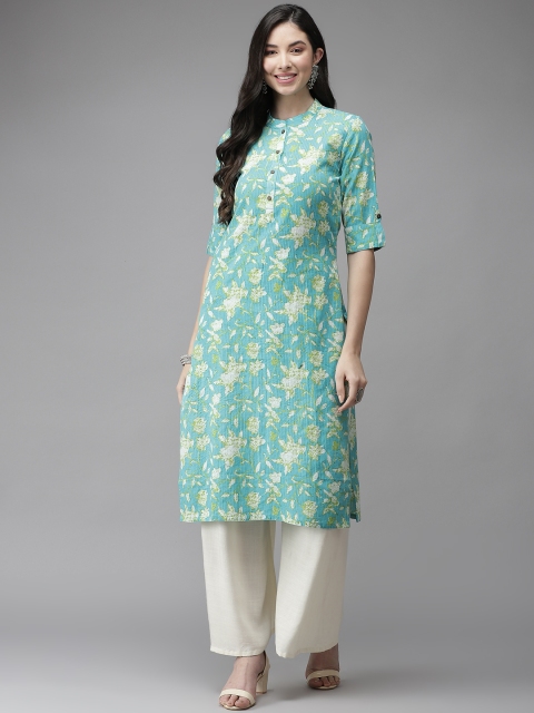 

Cayman Women Green Ethnic Motifs Printed Kurta