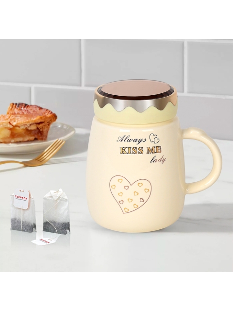 

DREAM WEAVERZ Cream-Coloured Text or Slogans Printed Ceramic Glossy Cups and Mugs