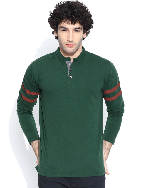 

CULT FICTION Men Green Solid T-shirt