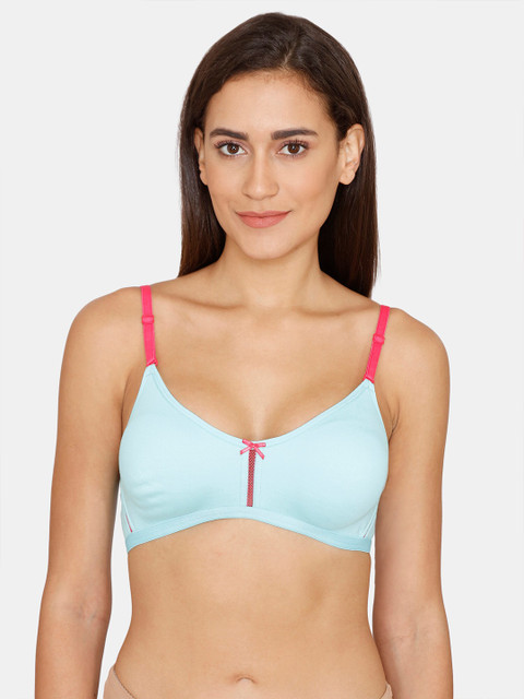 

Coucou by Zivame Blue & Pink Non-padded Bra
