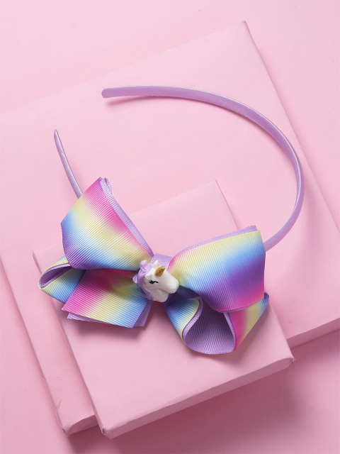 

Arendelle Girls Purple & Blue Unicorn Charm Hairband