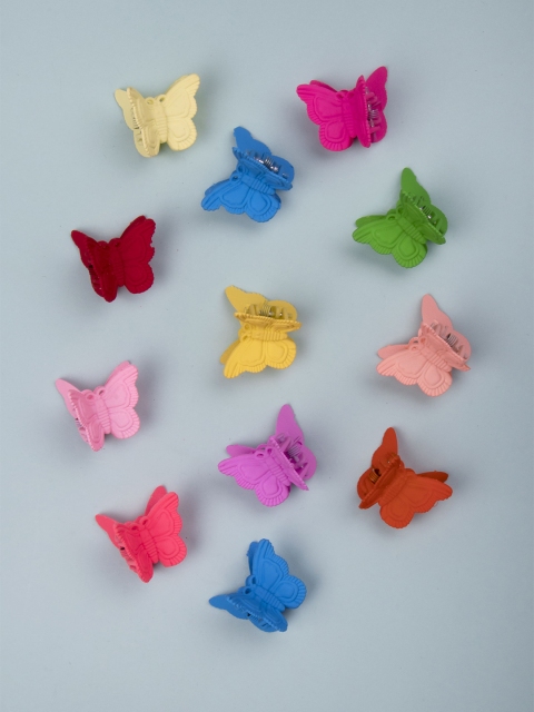 

Arendelle Girls Pack Of 12 Blue & Pink Butterflies Claw Clips