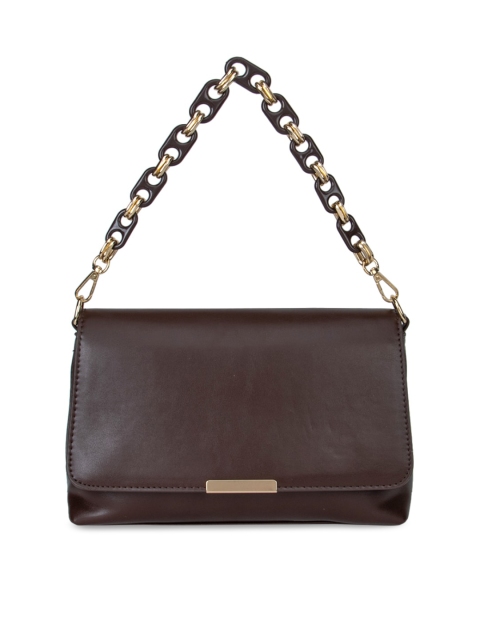 

Kazo Brown PU Structured Shoulder Bag with Bow Detail