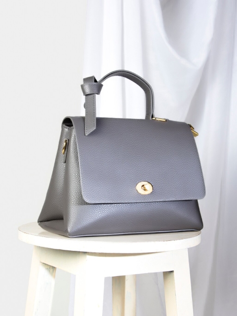 

Kazo Grey PU Structured Handheld Bag