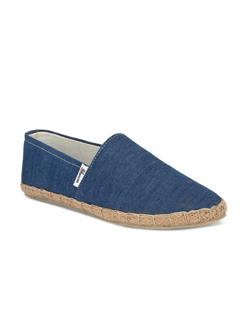 

SHENCES Men Blue Woven Design Espadrilles