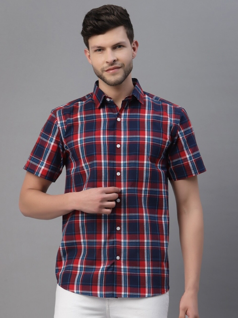 

NEUDIS Men Red Classic Tartan Checks Checked Casual Shirt