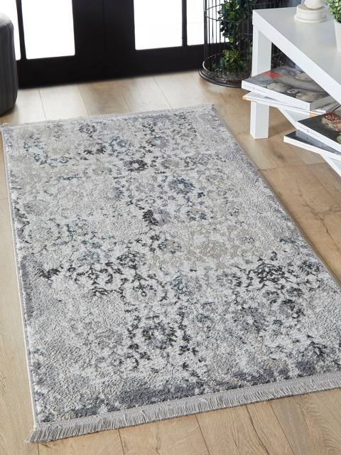

OBSESSIONS Grey Ethnic Motifs Traditional Anti-Bacterial Floor Runner