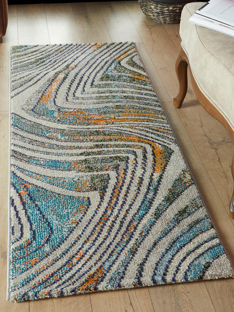 

OBSESSIONS Blue Abstract Runner