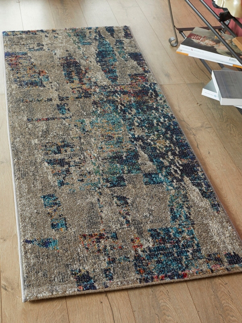 

OBSESSIONS Blue & Multicoloured Polypropylene Abstract Runner