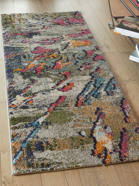 

OBSESSIONS Blue & Multicoloured Polypropylene Abstract Runner