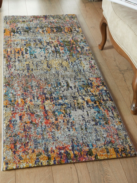 

OBSESSIONS Blue & Multicoloured Polypropylene Abstract Runner