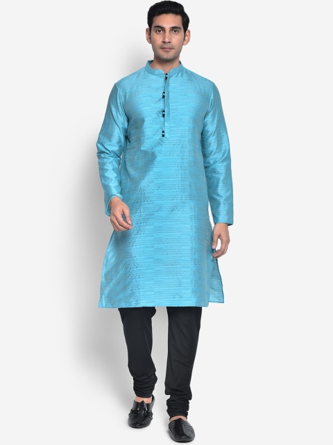 

KISAH Men Turquoise Blue Kurta with Churidar