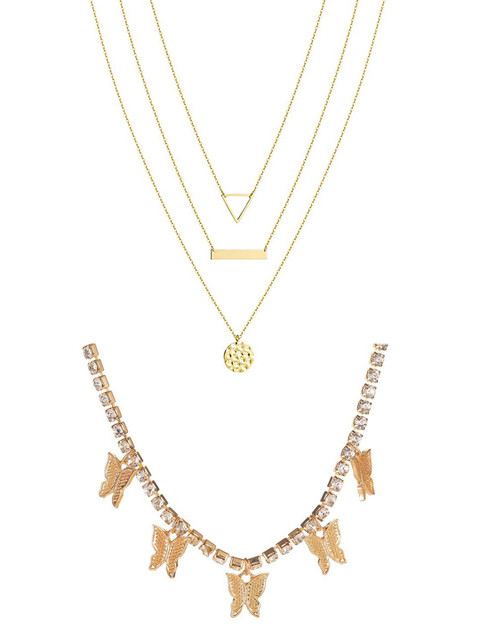 

Vembley Gold-Toned Gold-Plated Layered Necklace