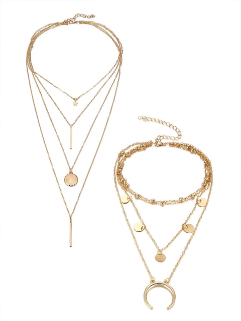 

Vembley Set Of 2 Gold-Plated Layered Necklace