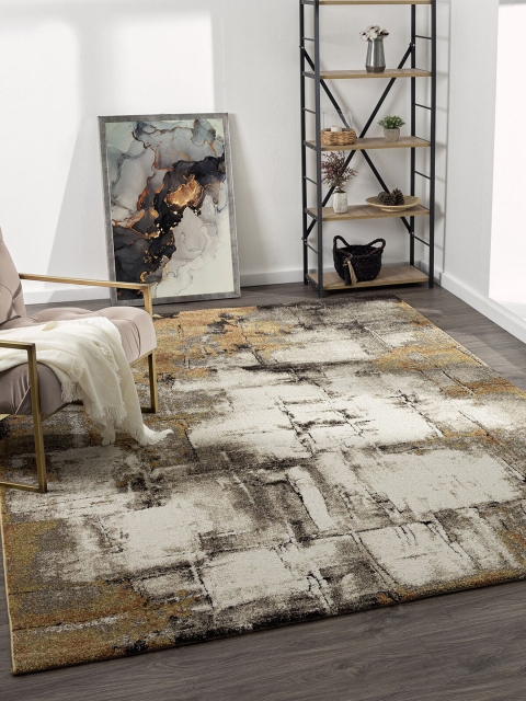 

OBSESSIONS Black & Brown Contemporary Abstract Carpet