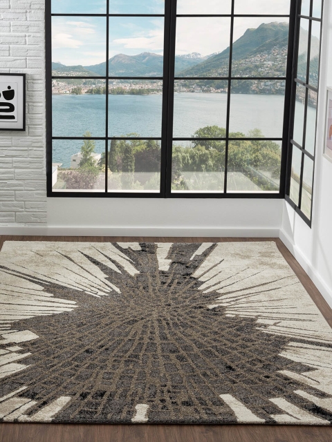 

OBSESSIONS Brown & Beige Contemporary Geometric Carpet