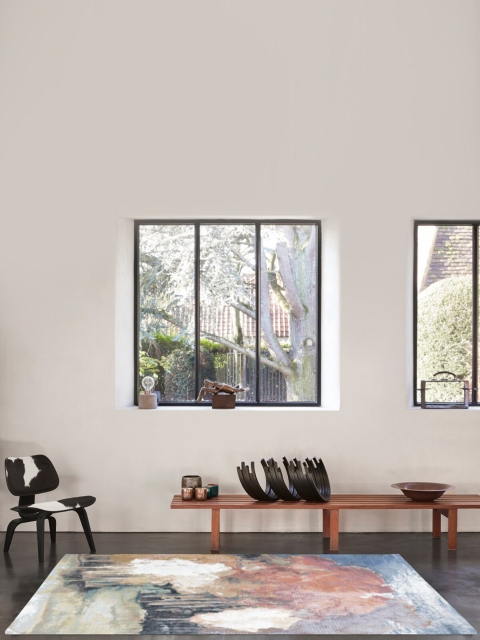 

OBSESSIONS Blue & Rust Brown Contemporary Carpets