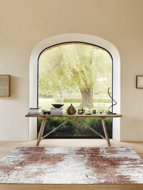 

OBSESSIONS Brown & Beige Polypropylene Printed Carpet