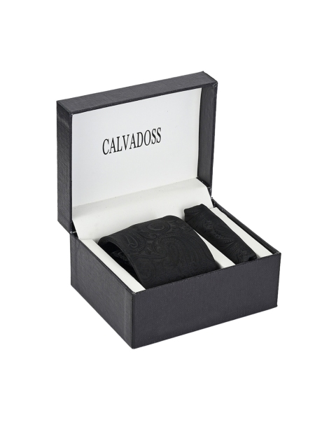 

Calvadoss Men Black Printed Accessory Gift Set