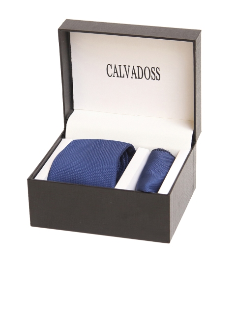 

Calvadoss Men Navy Blue Solid Accessory Gift Set