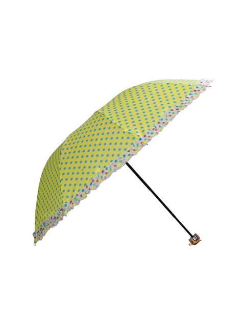 

LOOM LEGACY Yellow Geometric Printed 3-Fold Fancy Umbrella