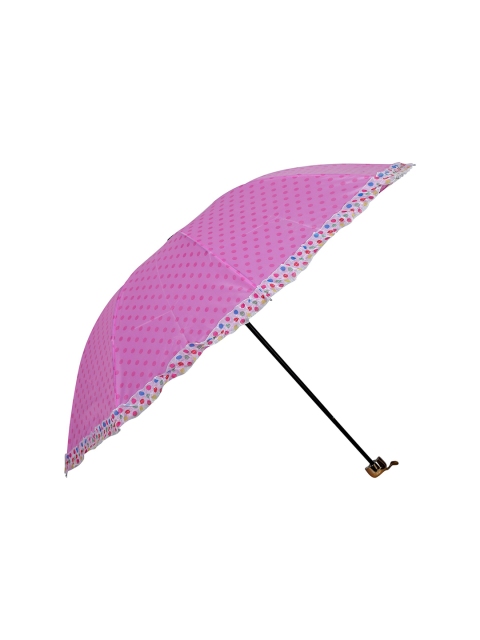 

LOOM LEGACY Pink & White Printed 3-Fold Steel Frame Umbrella