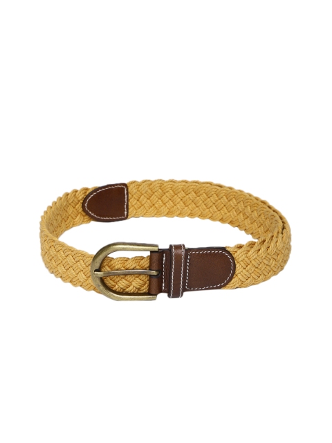 

The Bro Code Men Mustard Yellow Braided Belt