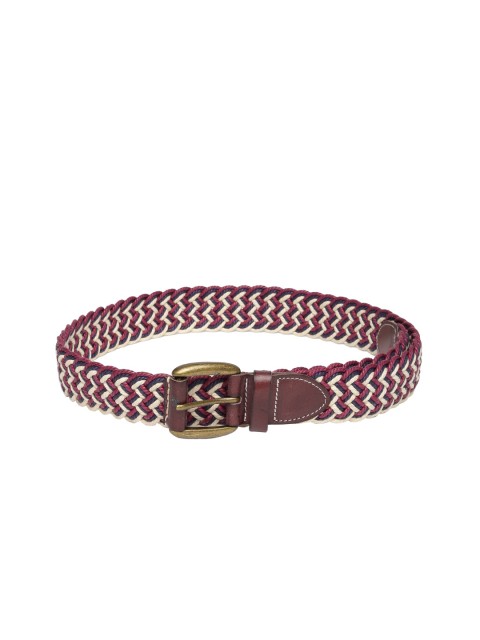 

The Bro Code Men Red & Off-White Braided Belt