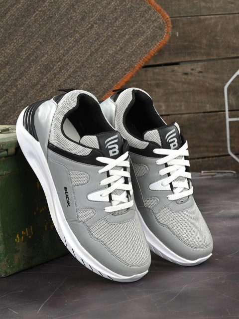 

BUCIK Men Grey Colourblocked Sneakers