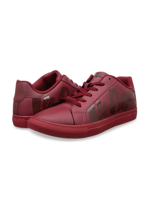 

Lee Cooper Men Red Printed PU Derbys