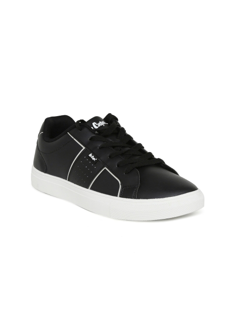 

Lee Cooper Men Black Perforations PU Sneakers