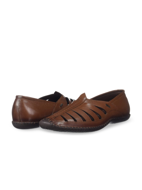 

Lee Cooper Men Tan Striped Leather Espadrilles