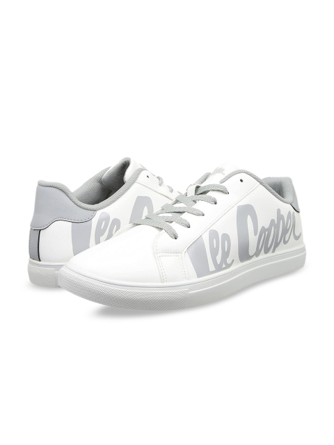 

Lee Cooper Men White Striped PU Driving Shoes